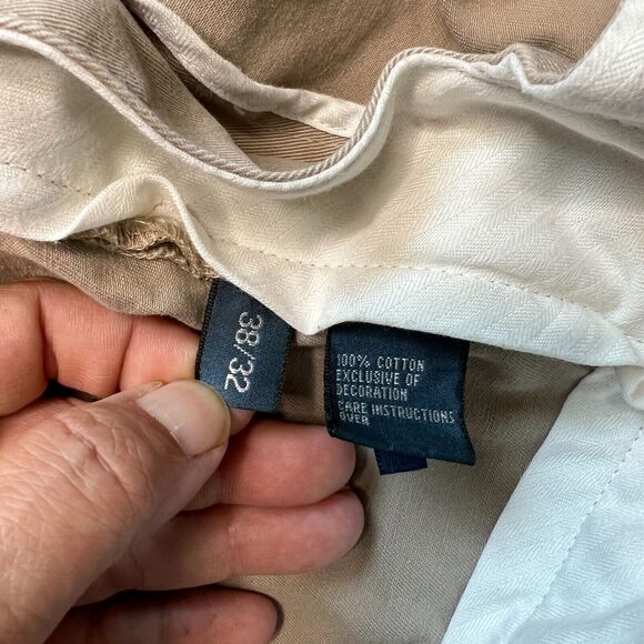 Polo Ralph Lauren Preston Mens Chino Pants Preppy Flat Front 38x31 Vintage Pony - Picture 5 of 9